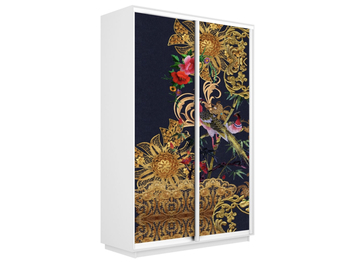Шкаф-купе Экспресс 2-х дверный (Фото №1013 Золотой орнамент)