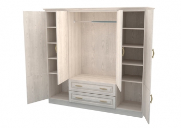 Шкаф распашной 4-х створчатый с ящиками Эдем